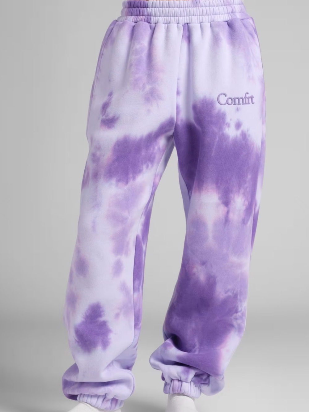 Comfit Minimalist Women's Purple Tie-Dye Sweatpants L